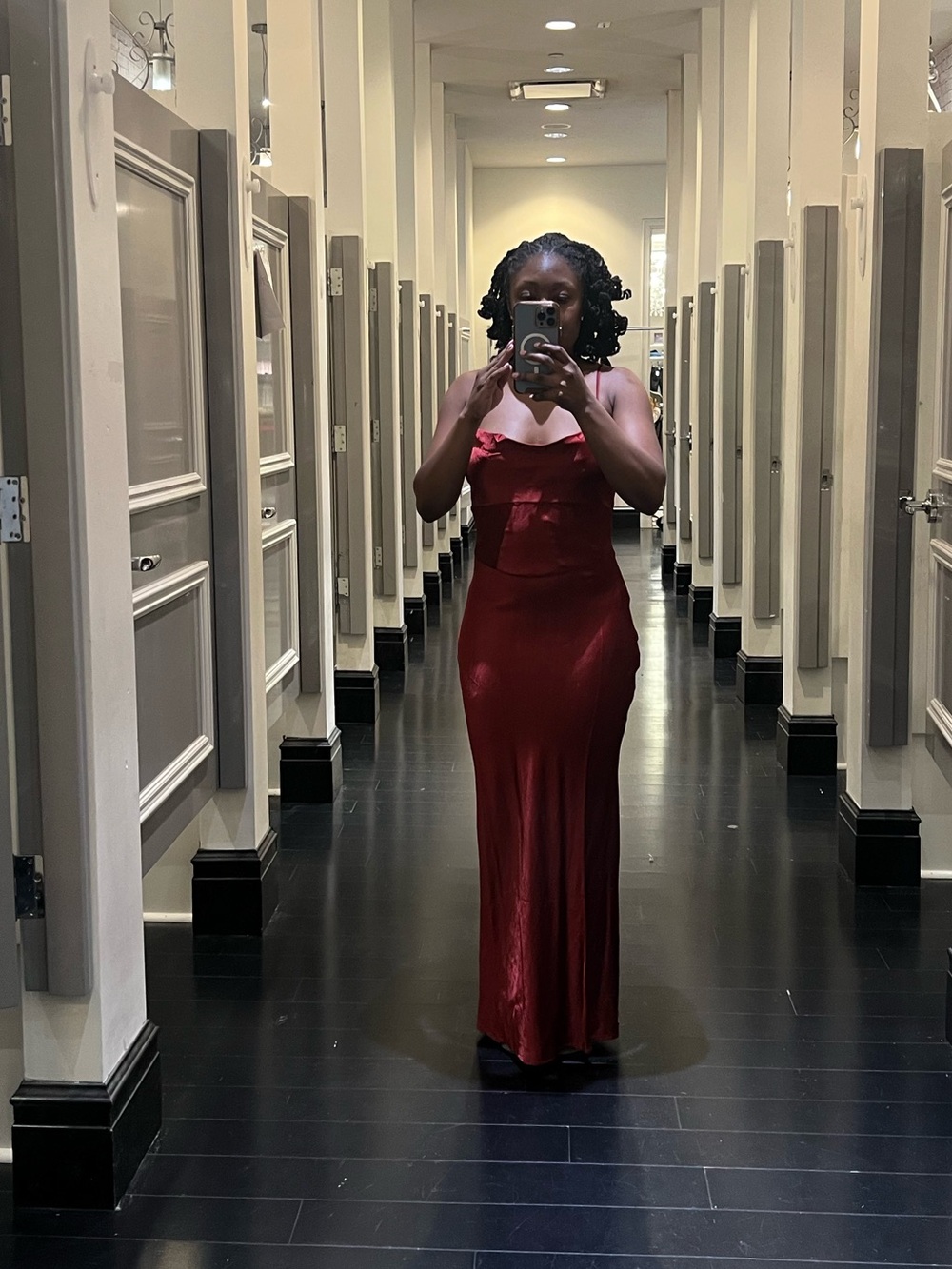 Forever 21 Burgundy Satin Mermaid Wedding Dress